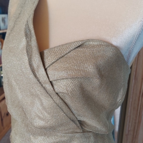 CLOSET CLOSING ELIE TAHARI Shimmer One Shoulder Dress - Picture 6 of 9